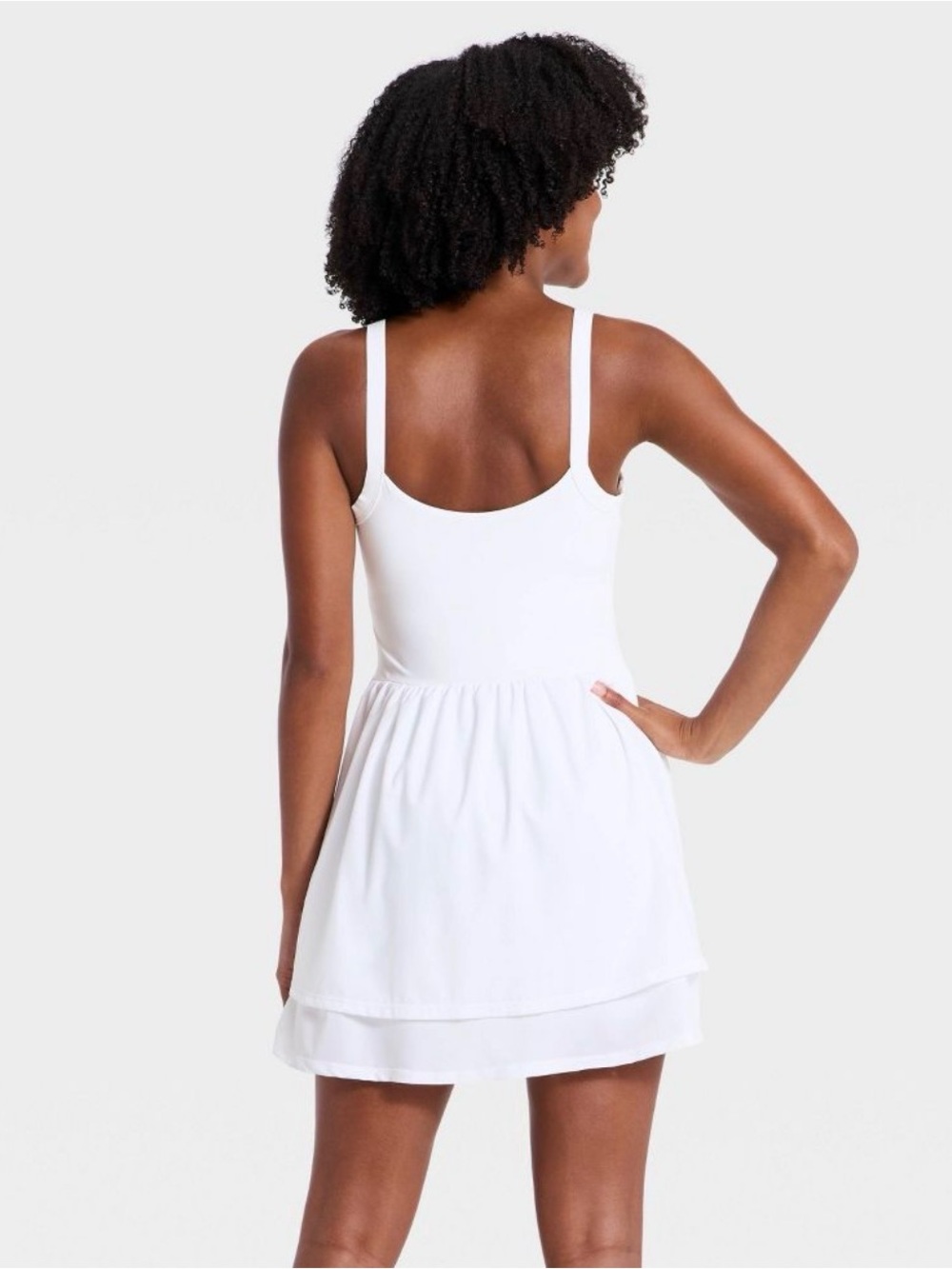All In Motion Active Knit Layered Dress XXL White Tennis Golf Athleisure NWT - Picture 3 of 7